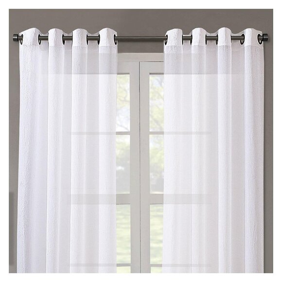 NWT Regal Home Voile Solid Grommet Sheer Single Curtain Panel White 50x84 - Picture 3 of 8